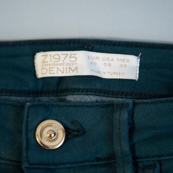 ZARA DARK GREEN JEANS - Picture 6 of 13